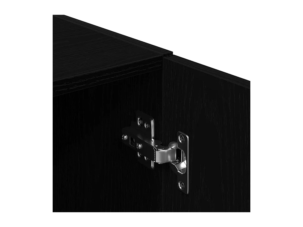 Ensemble d'armoires de cuisine 2 pcs noir bois d'ingénierie