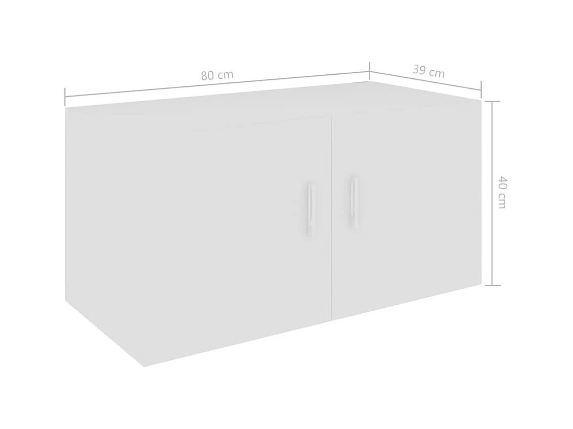 Wandkast Wit 80x39x40 cm Technisch hout