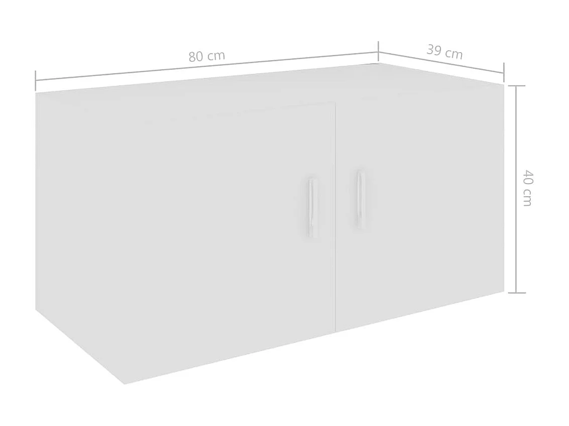 Armoire murale Blanc 80x39x40 cm Bois d'ingénierie