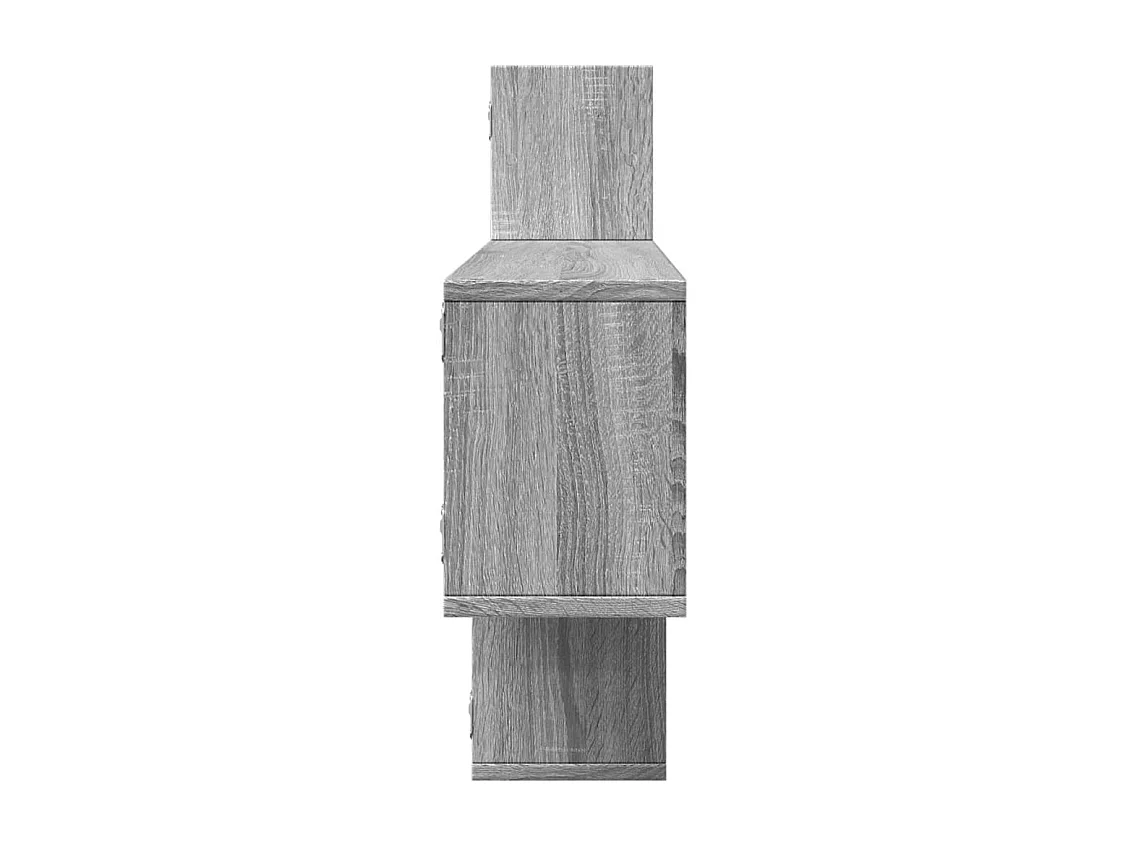 Estante de pared Sonoma gris 167,5x18x68 cm madera de ingeniería
