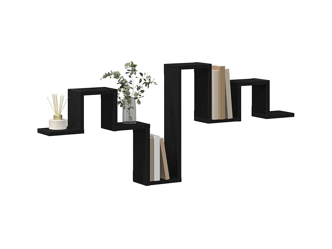 Mensola da parete in rovere nero 104,5x10x43 cm in legno ingegnerizzato