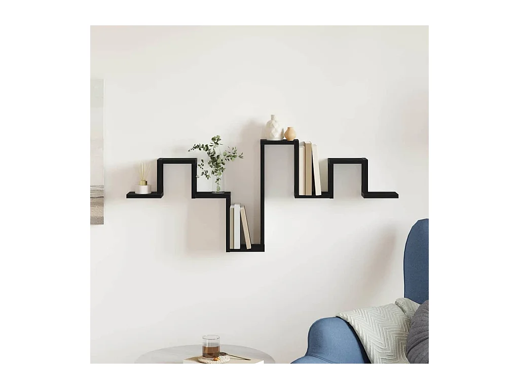 Mensola da parete in rovere nero 104,5x10x43 cm in legno ingegnerizzato