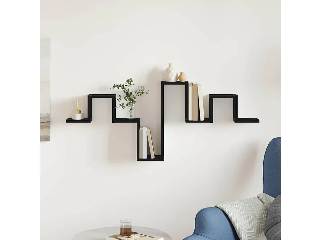 Étagère murale Chêne noir 104,5x10x43 cm Bois d'ingénierie