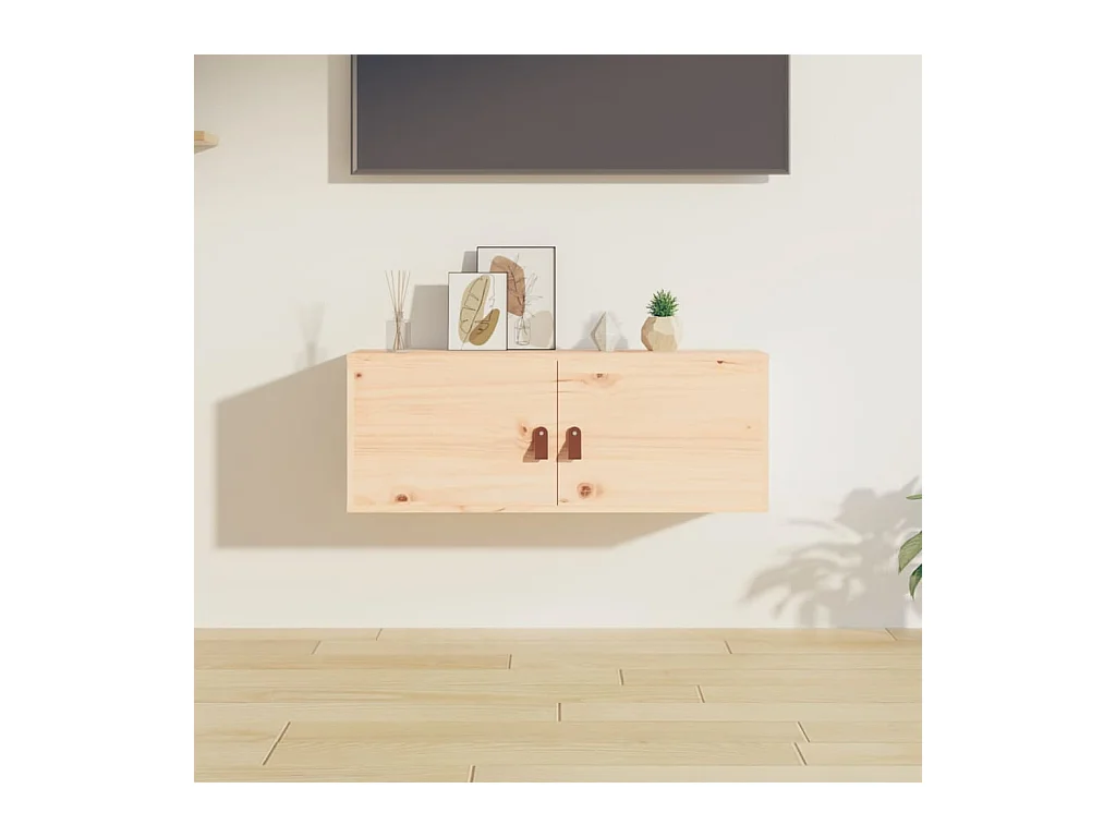 Wandkast 80x30x30 cm Massief grenenhout