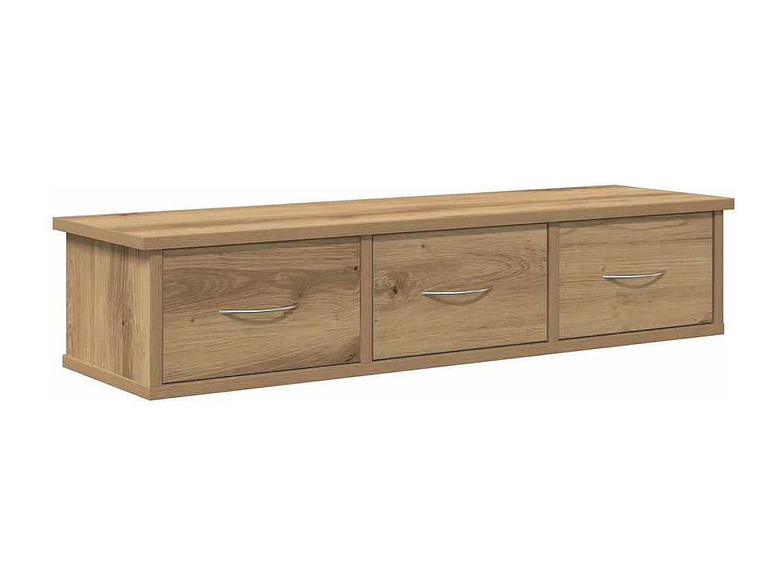 Handgemaakte eikenhouten wandkast 88x26x18,5 cm bewerkt hout
