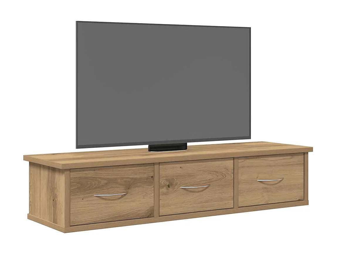 Handgemaakte eikenhouten wandkast 88x26x18,5 cm bewerkt hout