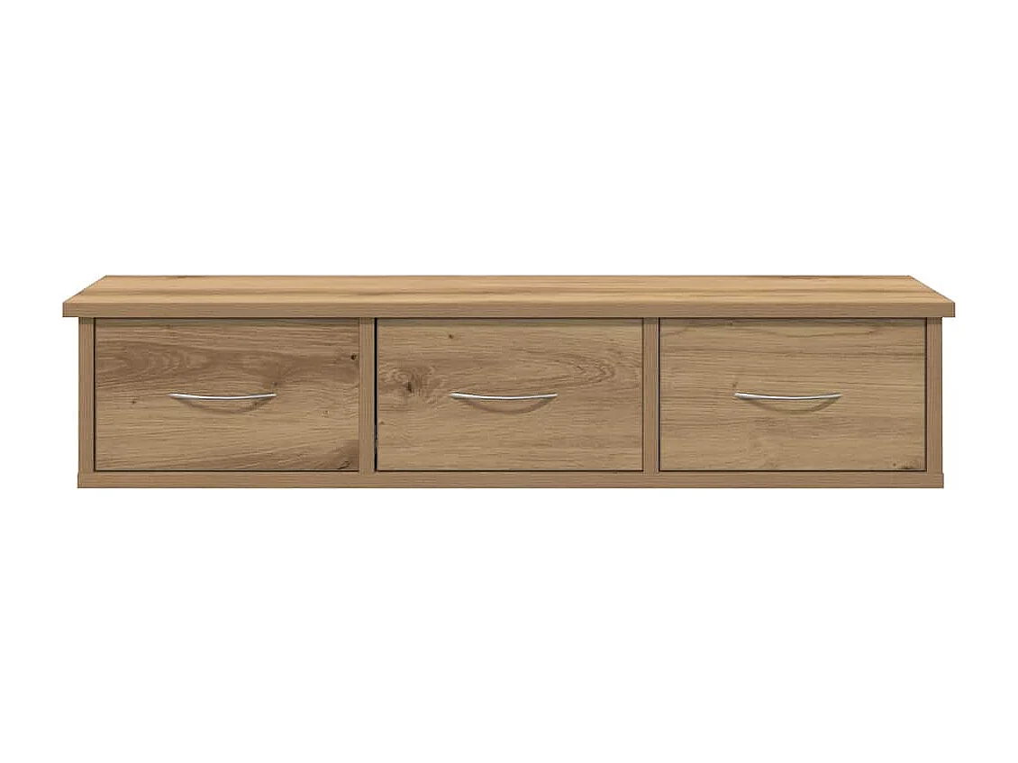 Handgemaakte eikenhouten wandkast 88x26x18,5 cm bewerkt hout