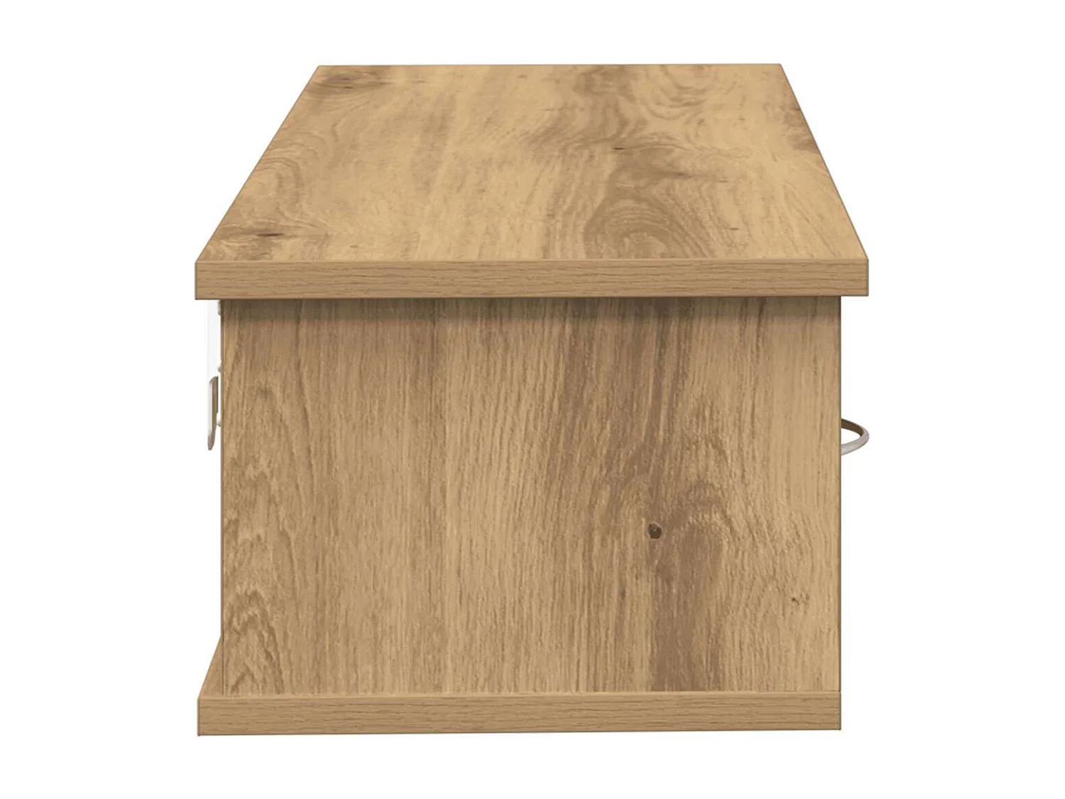 Handgemaakte eikenhouten wandkast 88x26x18,5 cm bewerkt hout