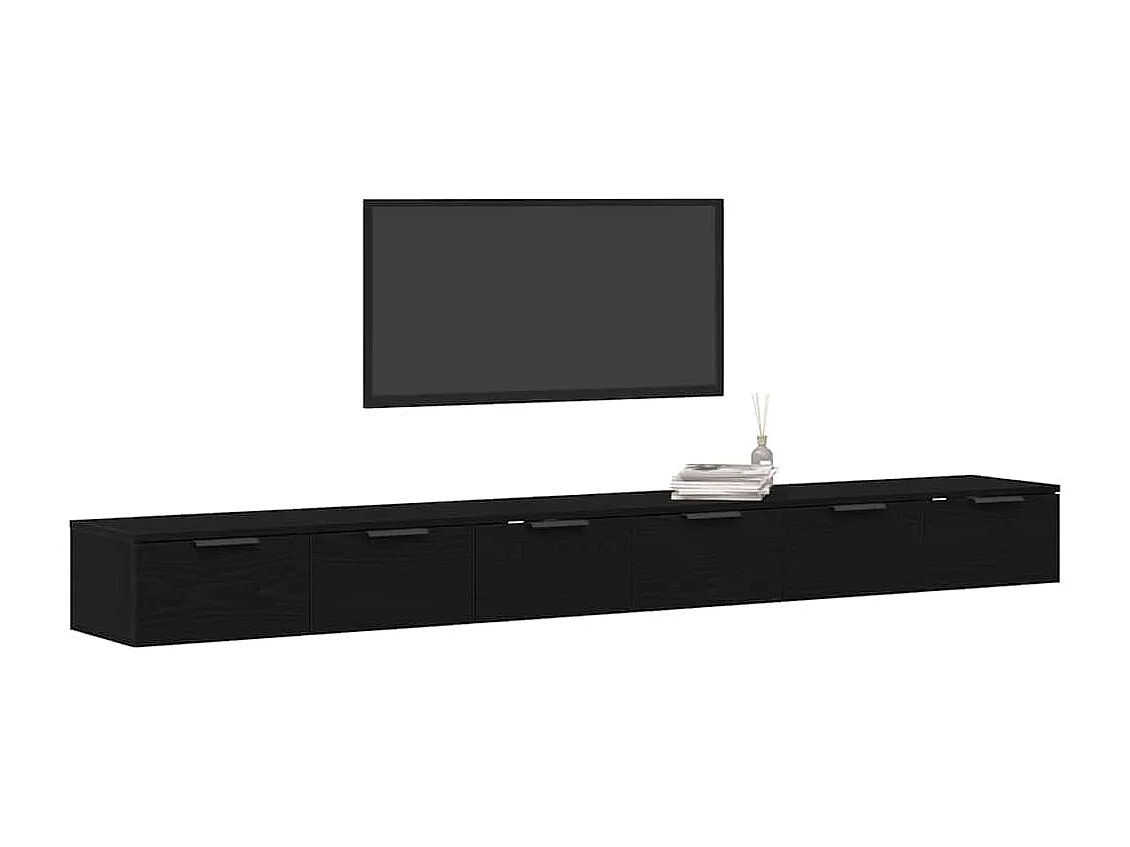 Armoires murales 2 pcs Chêne noir 102x30x20 cm Bois d'ingénierie