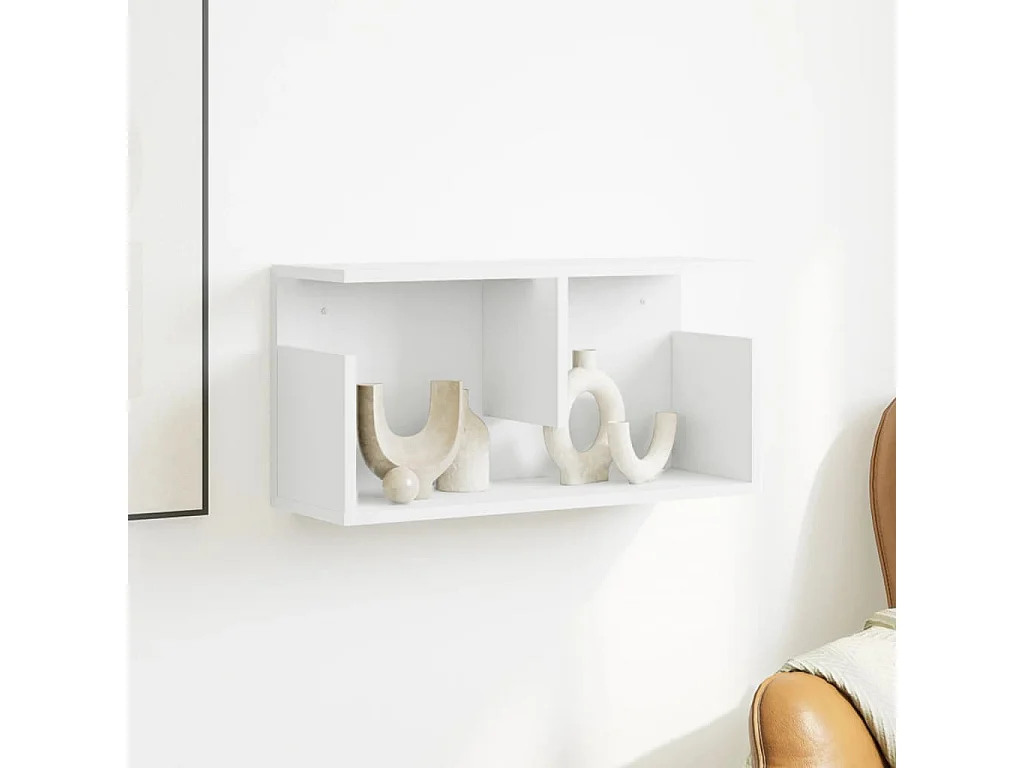 Wandschrank 60x20x30 cm weiß Holzwerkstoff