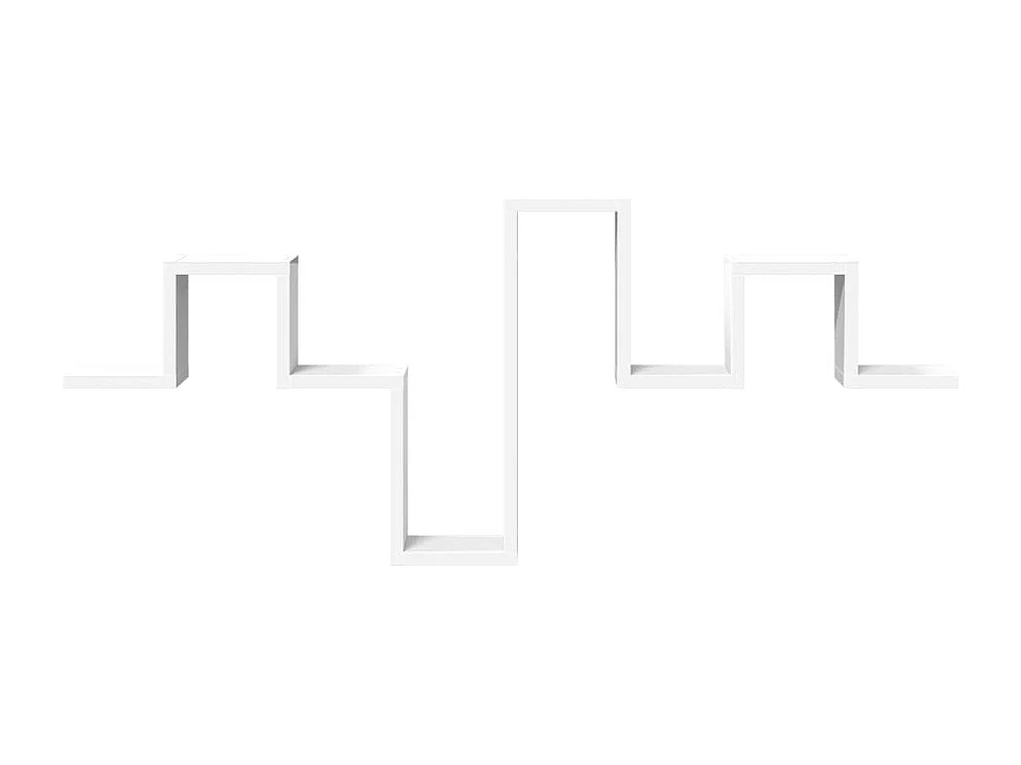 Witte wandplank 104,5x10x43 cm bewerkt hout