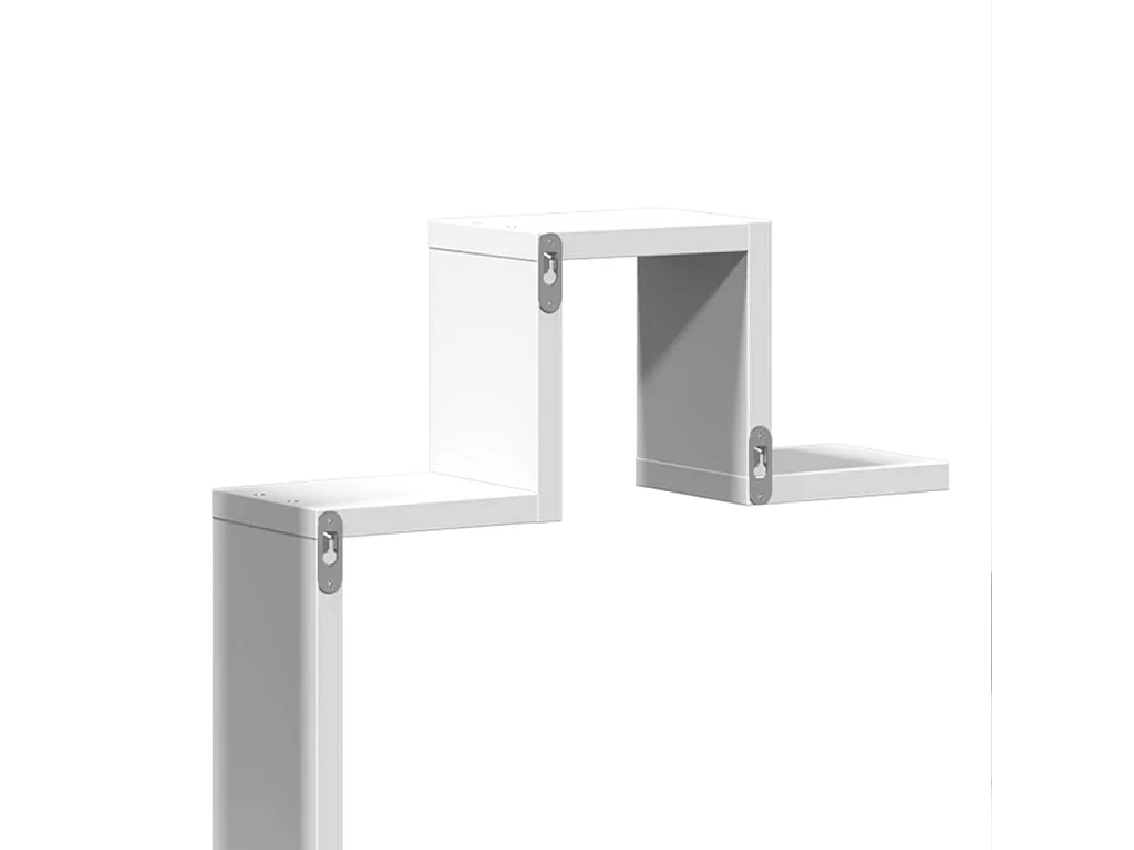 Witte wandplank 104,5x10x43 cm bewerkt hout