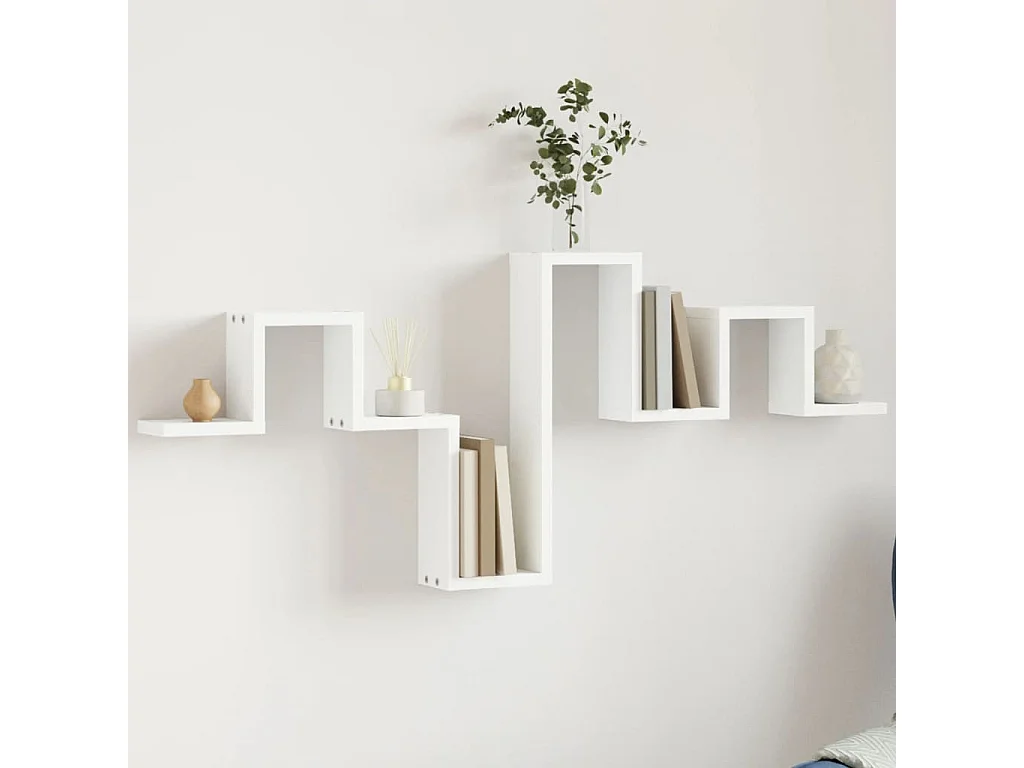 Étagère murale blanc 104,5x10x43 cm bois d'ingénierie