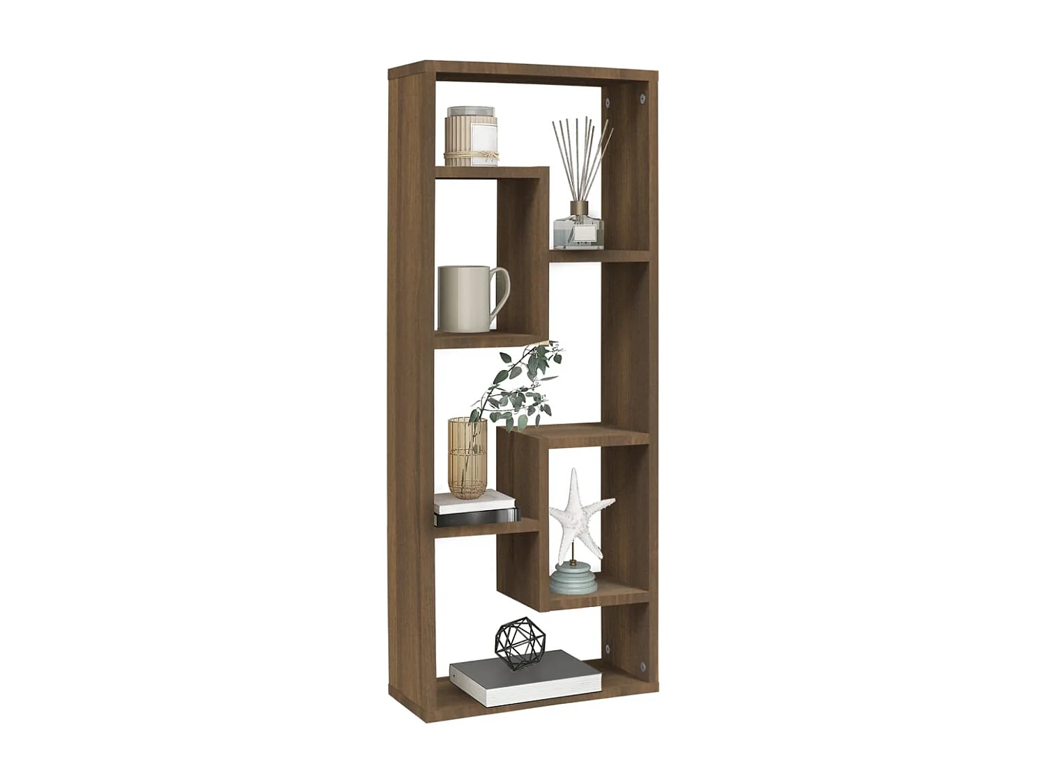 Étagère murale Chêne marron 36x16x90 cm Bois d'ingénierie