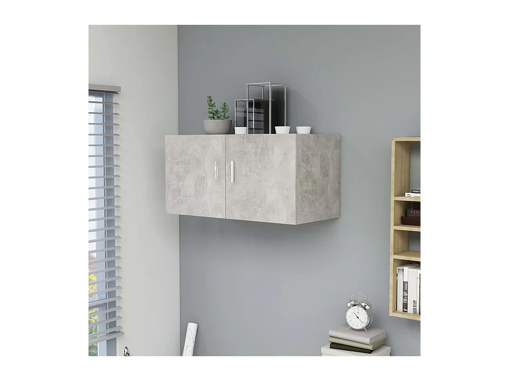 Armoire murale Gris béton 80x39x40 cm Bois d'ingénierie