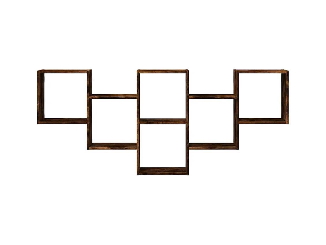 Mensola da parete in rovere affumicato 159x18x66 cm in legno ingegnerizzato