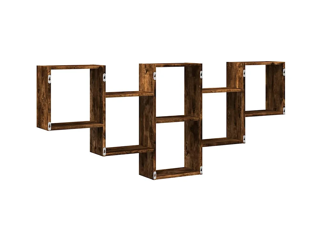 Mensola da parete in rovere affumicato 159x18x66 cm in legno ingegnerizzato