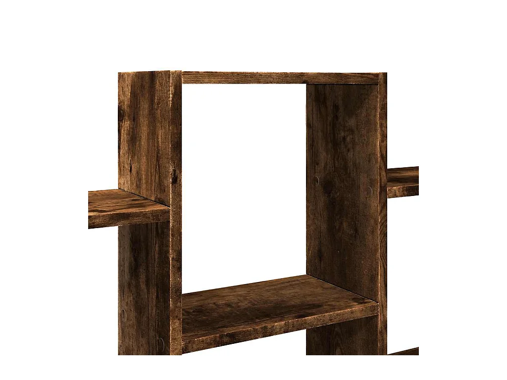 Mensola da parete in rovere affumicato 159x18x66 cm in legno ingegnerizzato