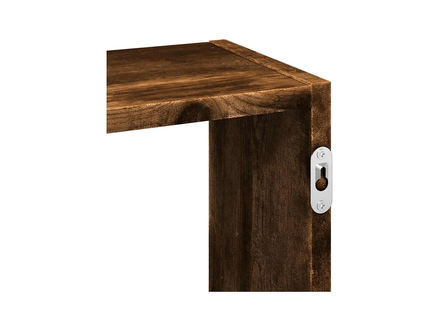 Mensola da parete in rovere affumicato 159x18x66 cm in legno ingegnerizzato