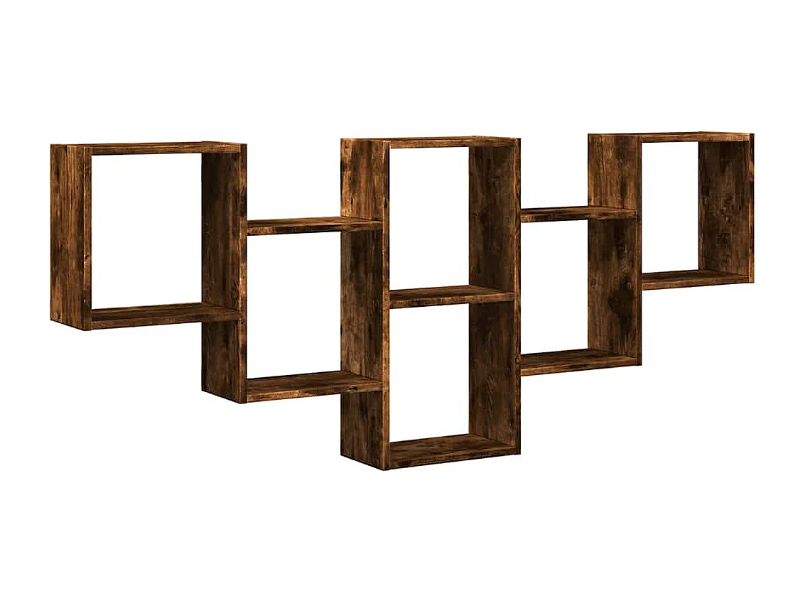 Étagère murale chêne fumé 159x18x66 cm bois d'ingénierie