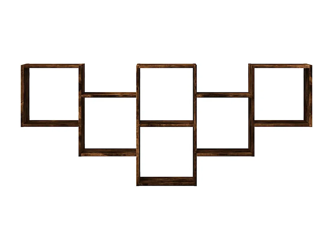 Étagère murale chêne fumé 159x18x66 cm bois d'ingénierie