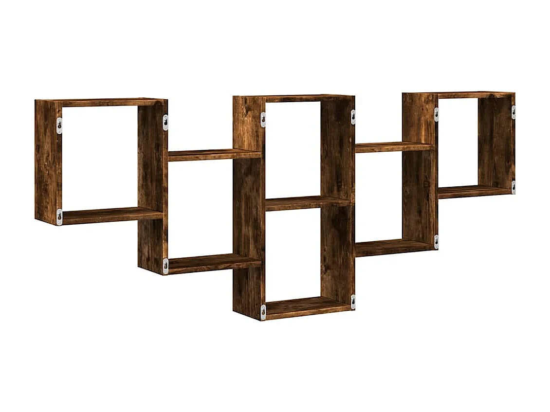 Étagère murale chêne fumé 159x18x66 cm bois d'ingénierie