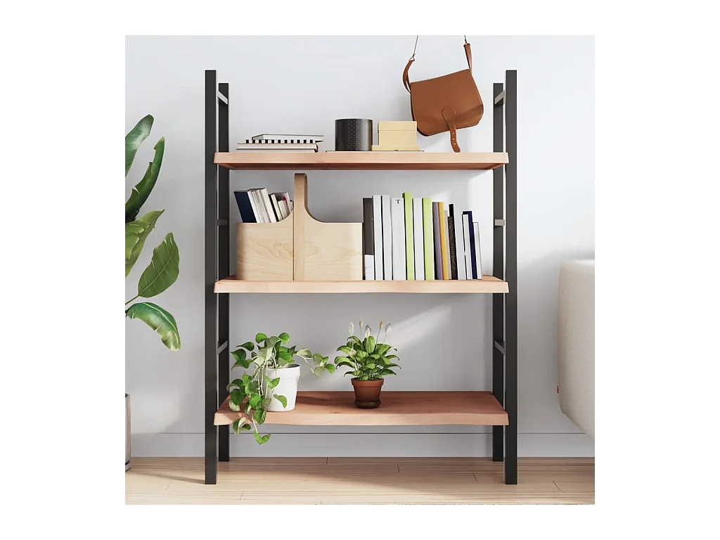 Étagère murale 80x40x(2-4) cm bois de chêne massif non traité