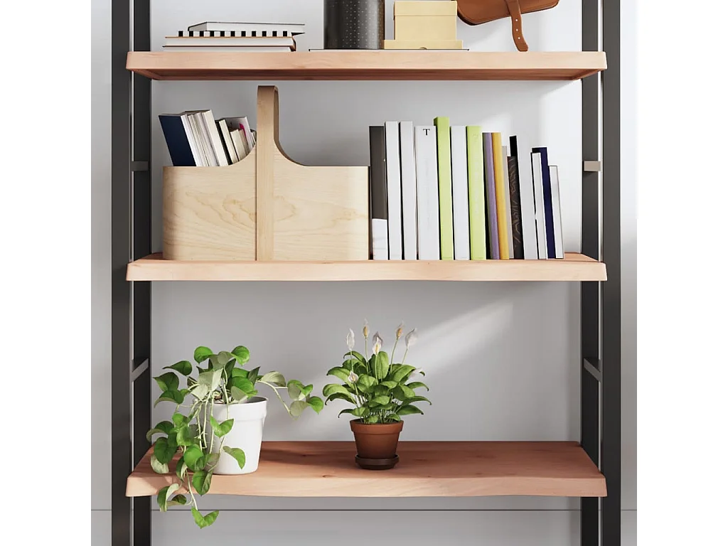 Étagère murale 80x40x(2-4) cm bois de chêne massif non traité