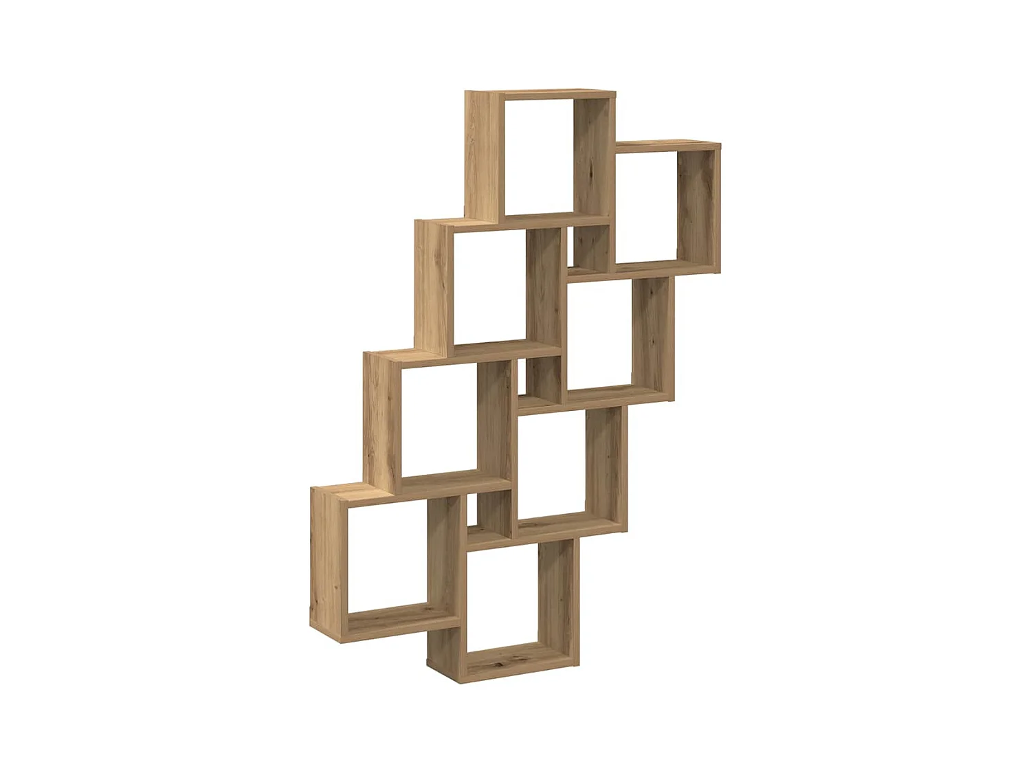 Étagère murale en forme de cube chêne artisanal 90x15x119,5 cm