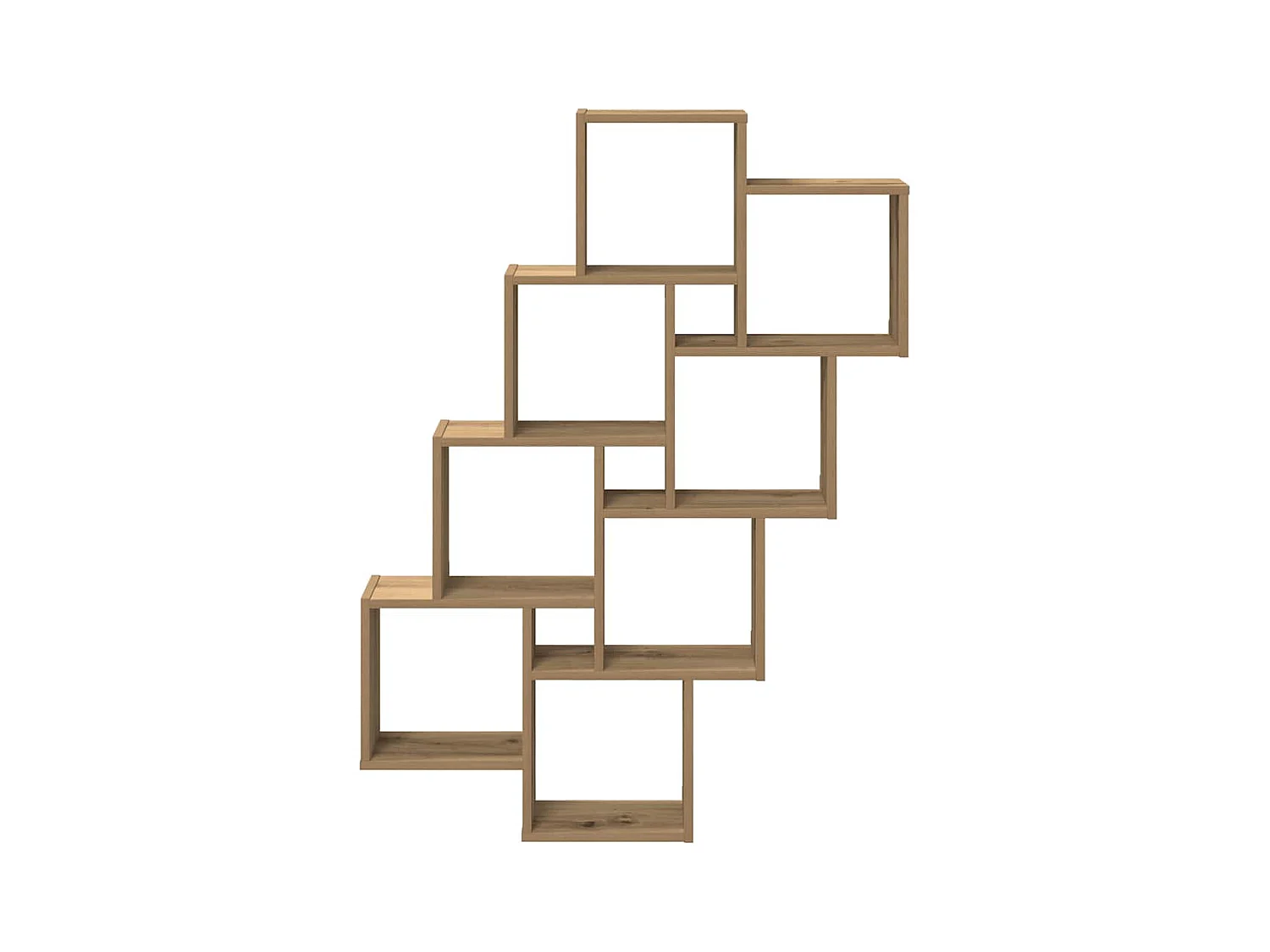 Étagère murale en forme de cube chêne artisanal 90x15x119,5 cm