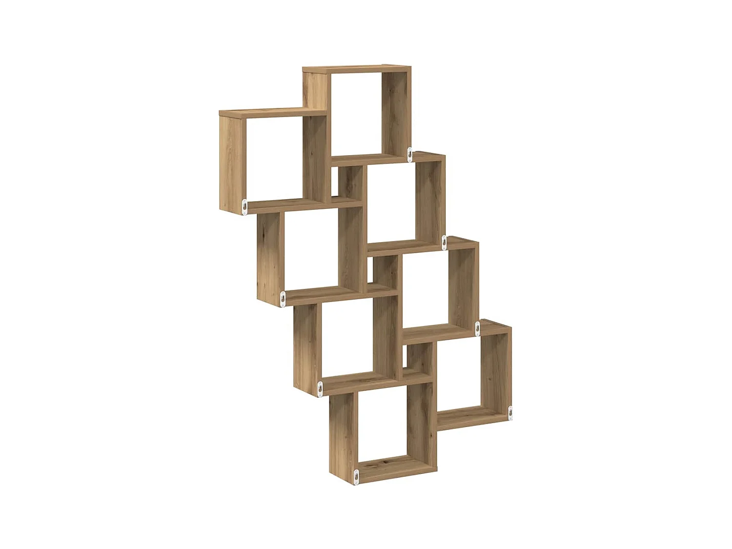 Étagère murale en forme de cube chêne artisanal 90x15x119,5 cm