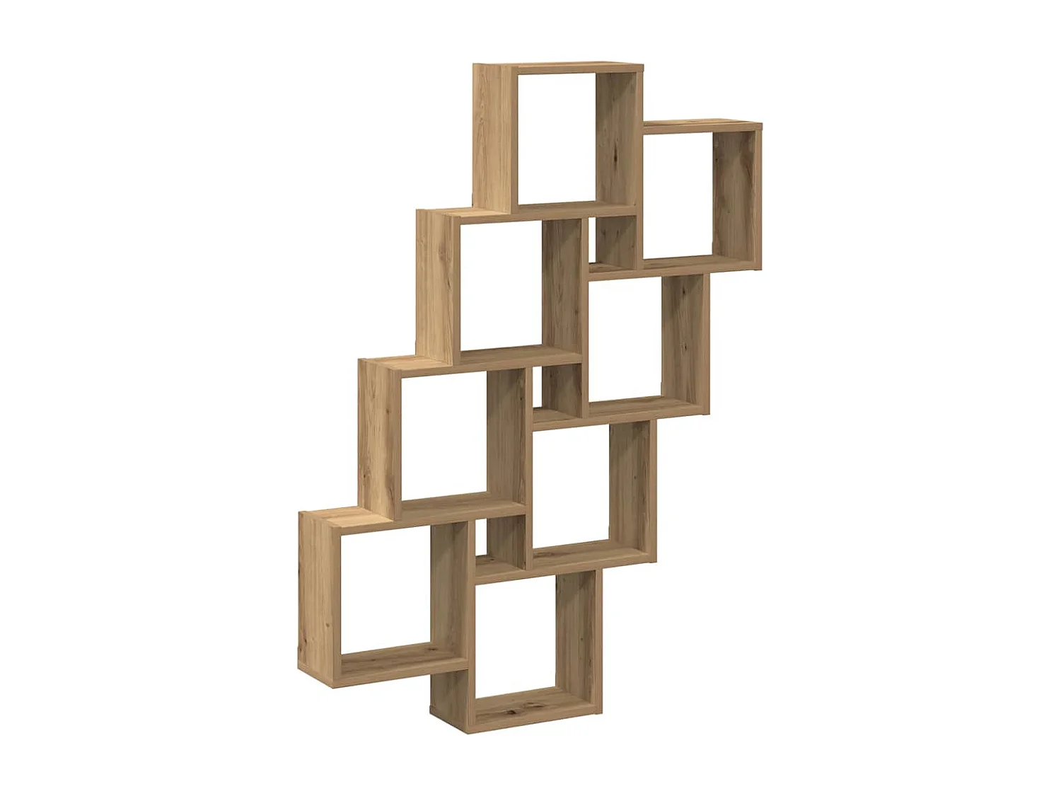 Étagère murale en forme de cube chêne artisanal 90x15x119,5 cm