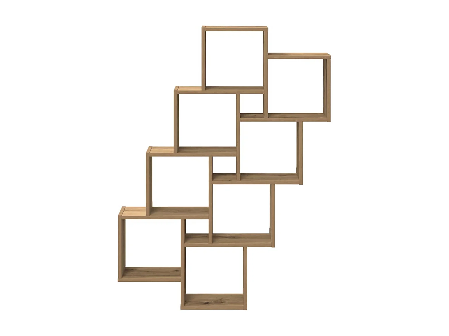Étagère murale en forme de cube chêne artisanal 90x15x119,5 cm