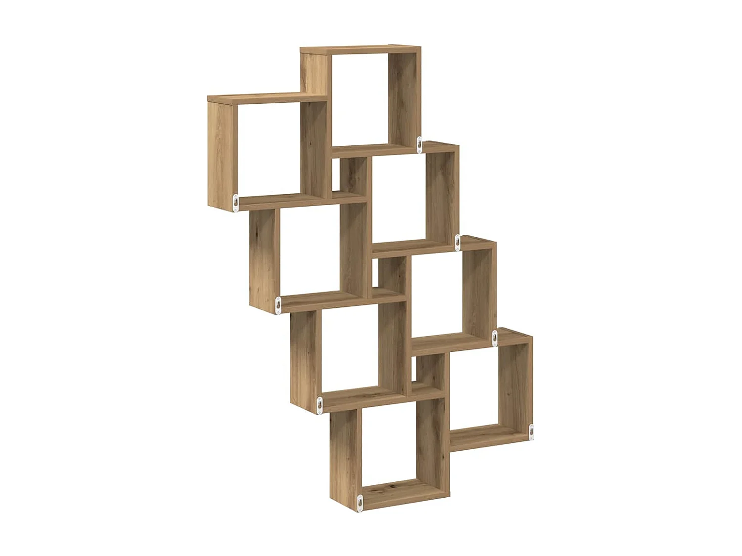 Étagère murale en forme de cube chêne artisanal 90x15x119,5 cm