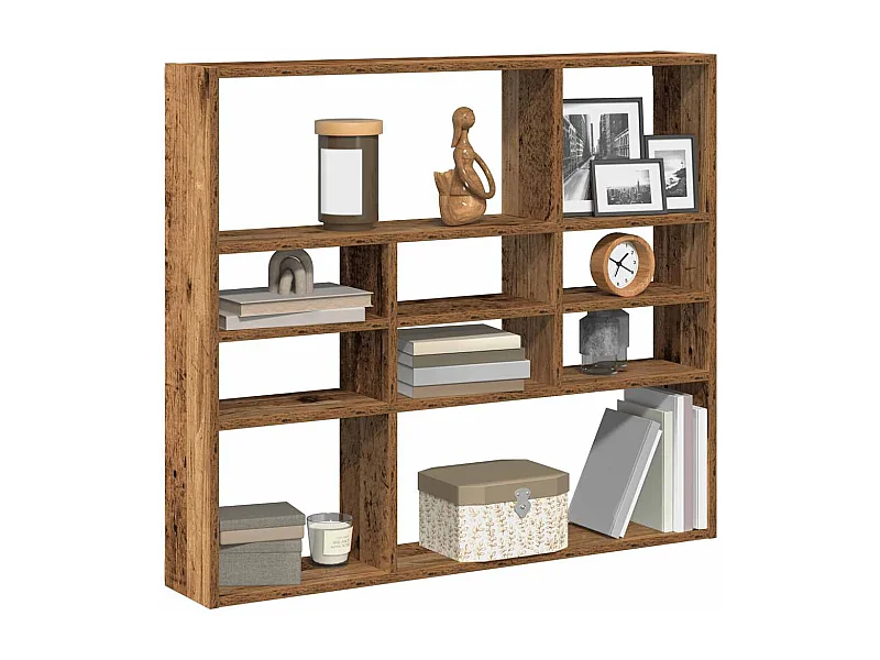 Wandplank oud hout 90x16x78 cm bewerkt hout