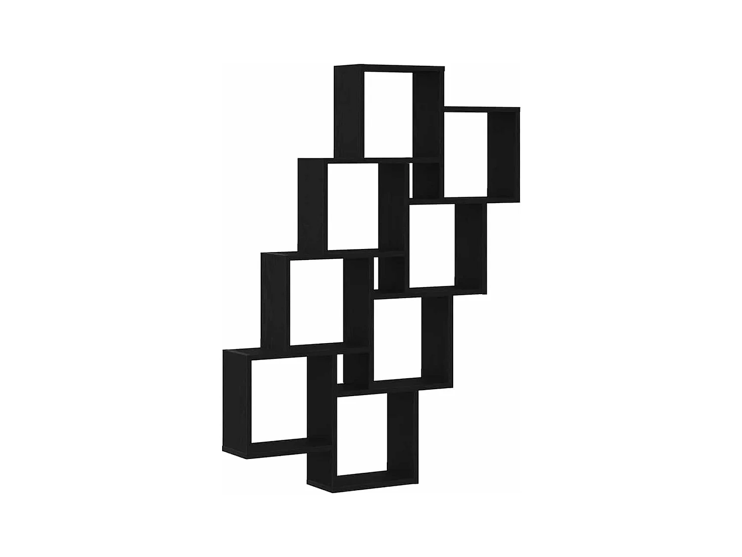 Parete attrezzata in rovere nero 90x15x119,5 cm in legno ingegnerizzato