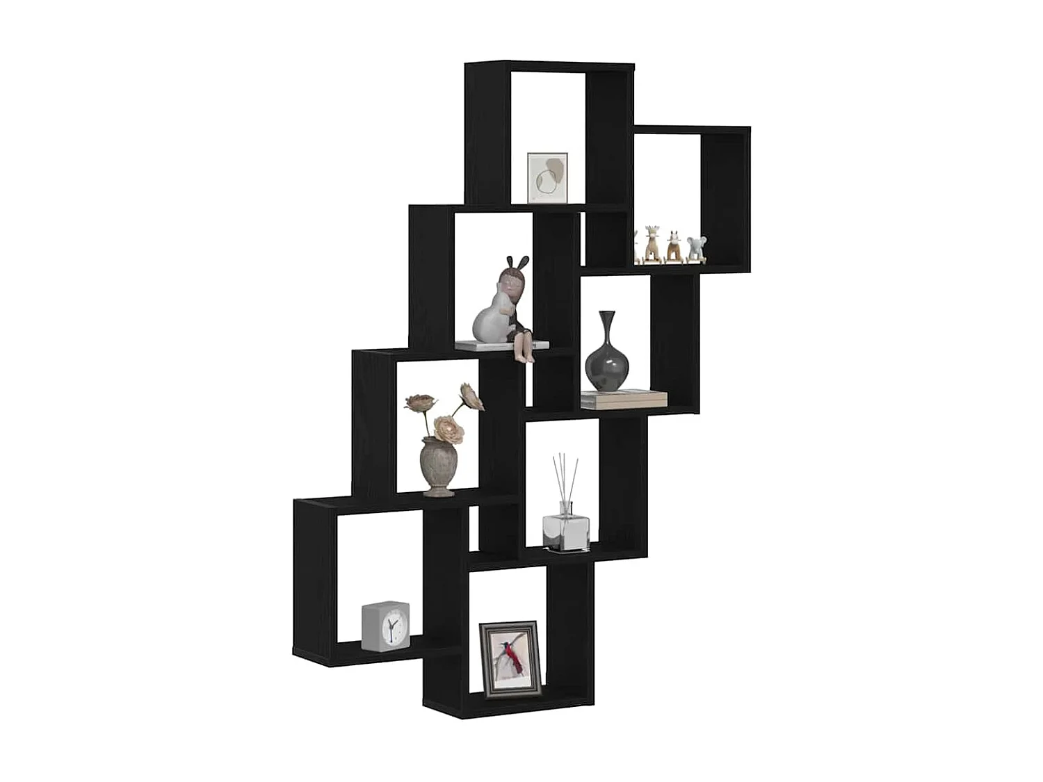 Meuble mural en chêne noir 90x15x119,5 cm en bois d'ingénierie