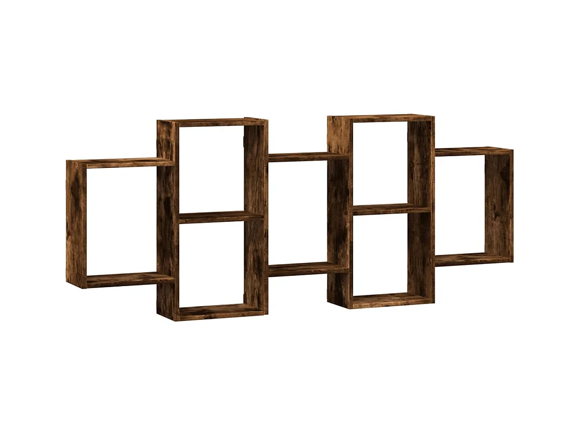 Mensola da parete in rovere affumicato 159x18x65 cm in legno ingegnerizzato