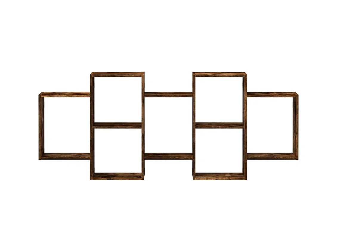 Mensola da parete in rovere affumicato 159x18x65 cm in legno ingegnerizzato