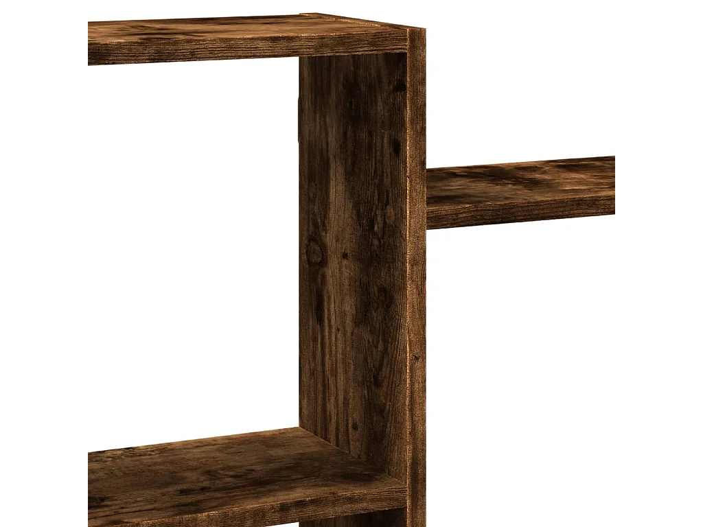 Mensola da parete in rovere affumicato 159x18x65 cm in legno ingegnerizzato