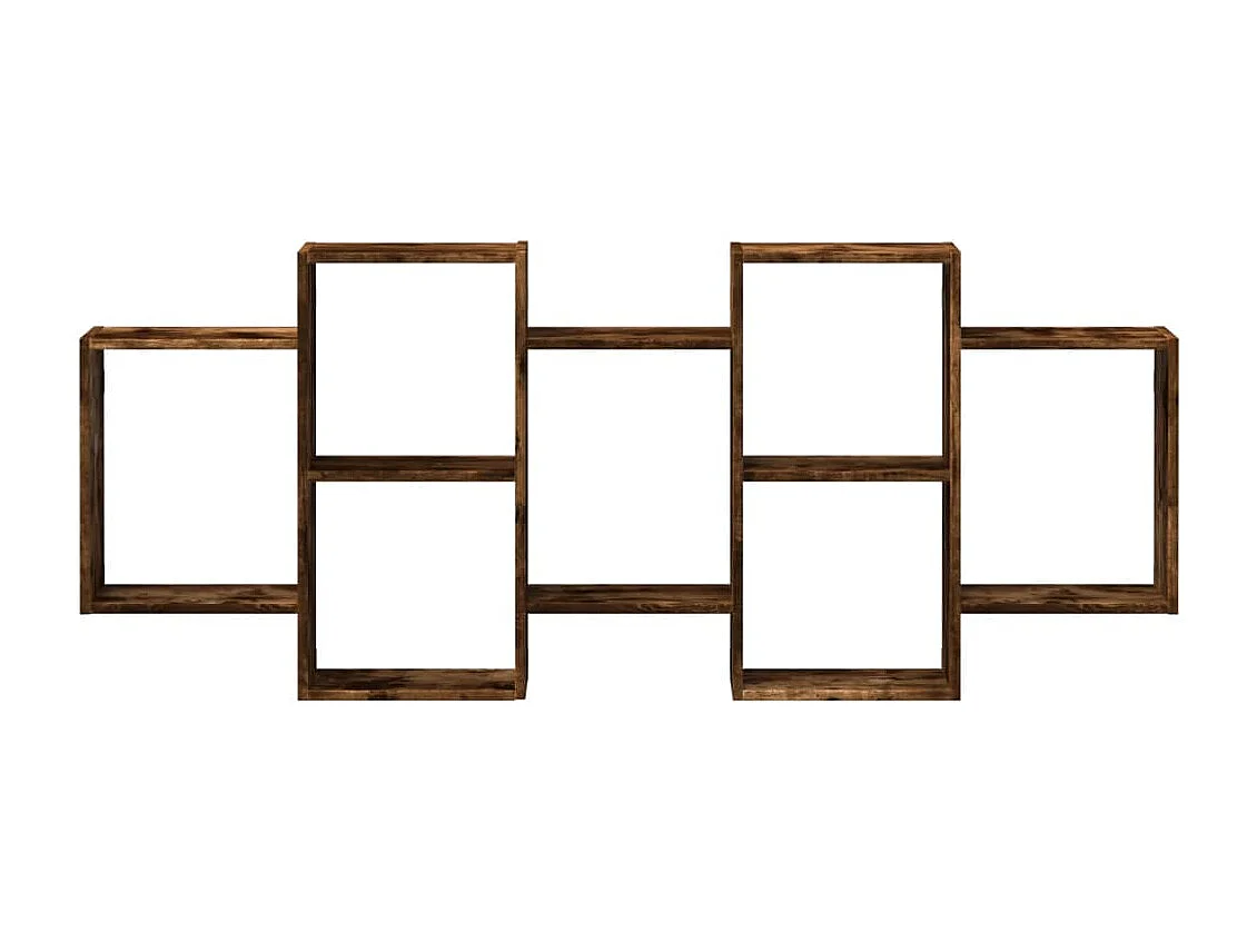 Estante de pared de roble ahumado 159x18x65 cm madera de ingeniería
