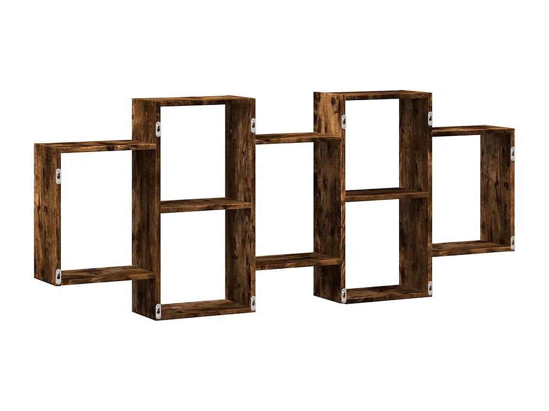 Estante de pared de roble ahumado 159x18x65 cm madera de ingeniería