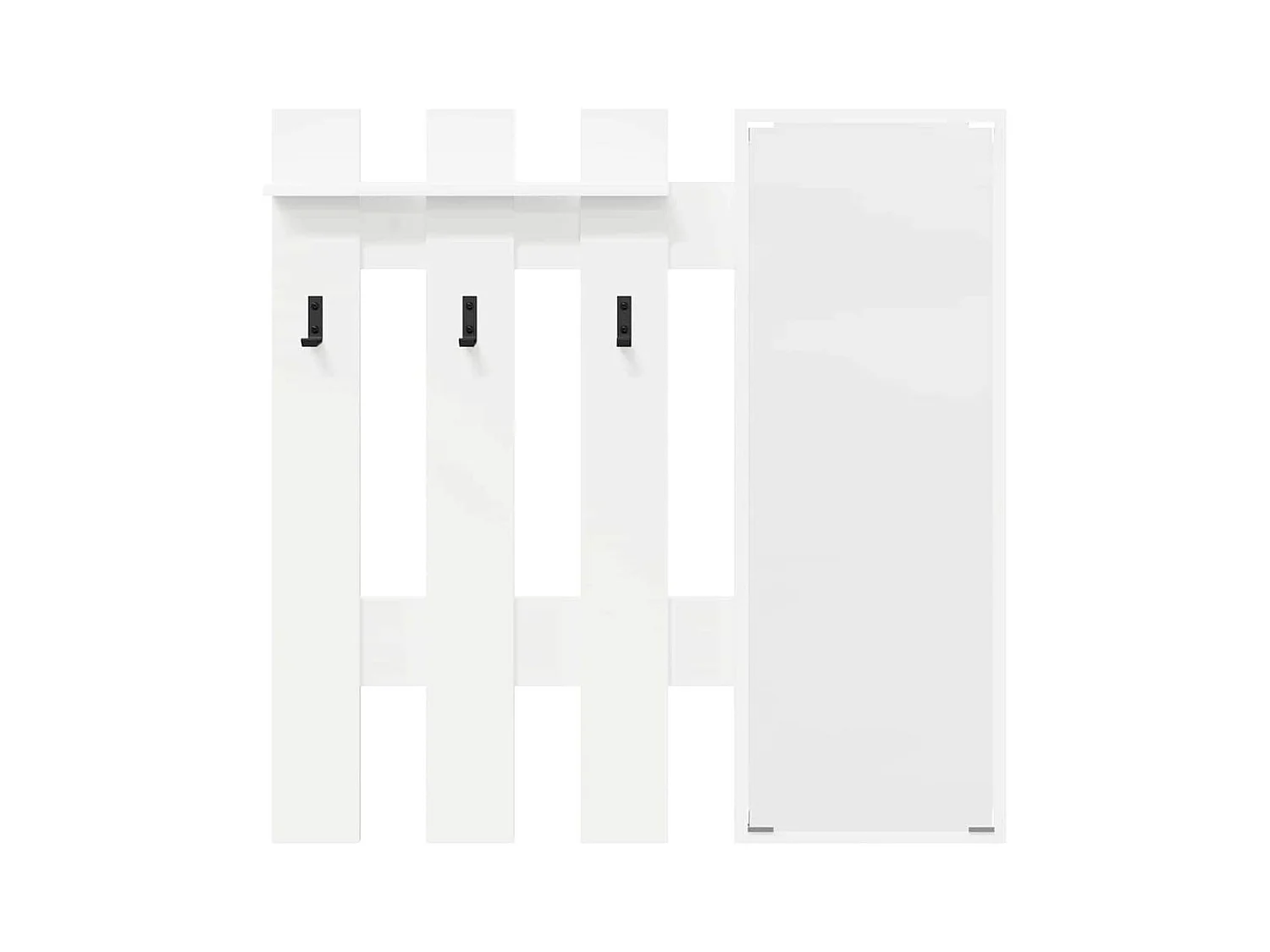 Appendiabiti da parete Bianco 100 x 10 x 100 cm Legno ingegnerizzato