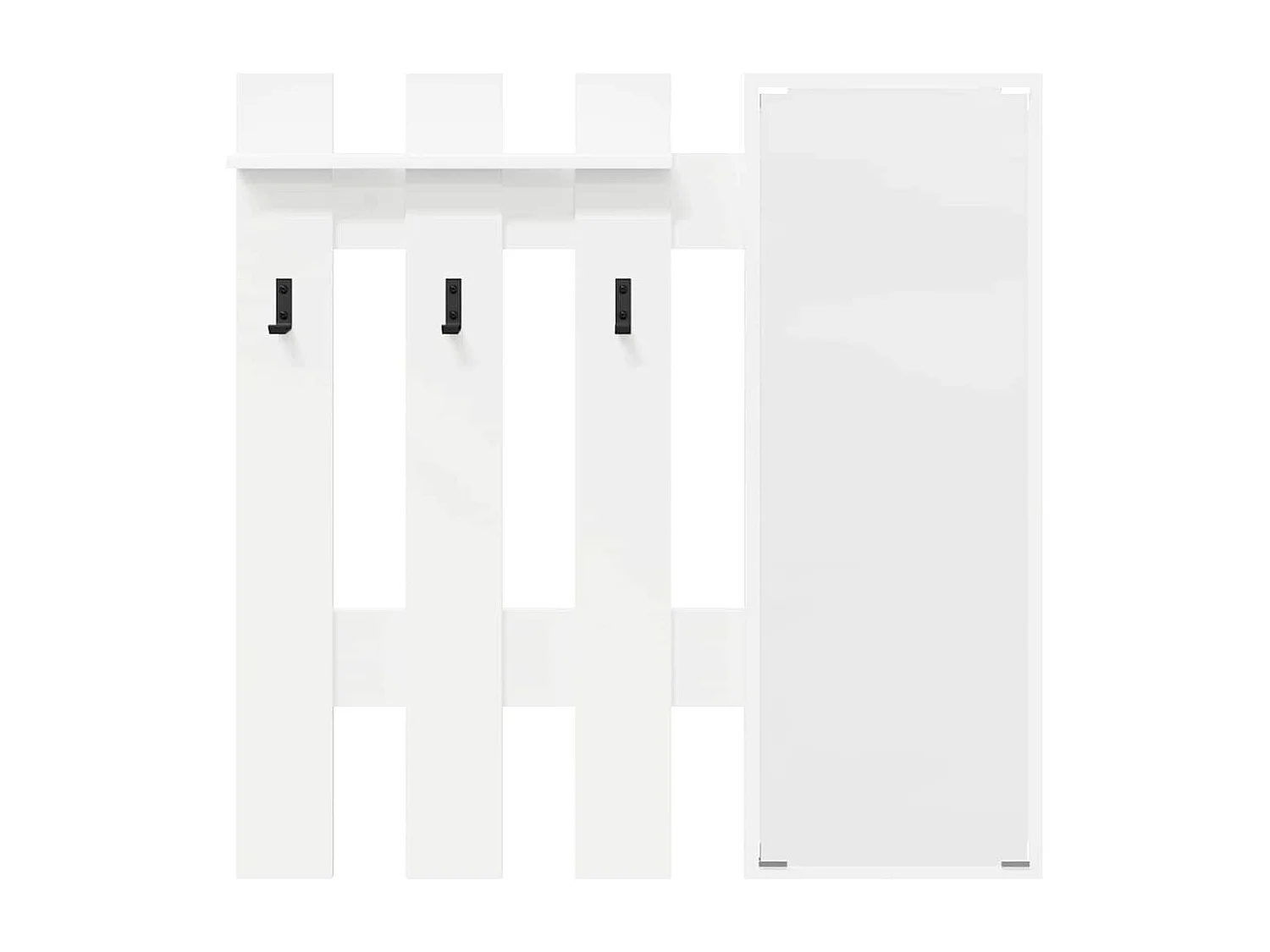 Porte-manteau mural Blanc 100 x 10 x 100 cm Bois d'ingénierie