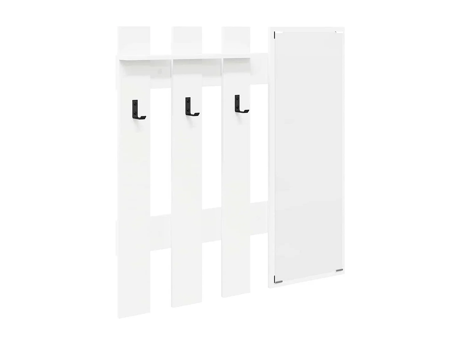 Porte-manteau mural Blanc 100 x 10 x 100 cm Bois d'ingénierie