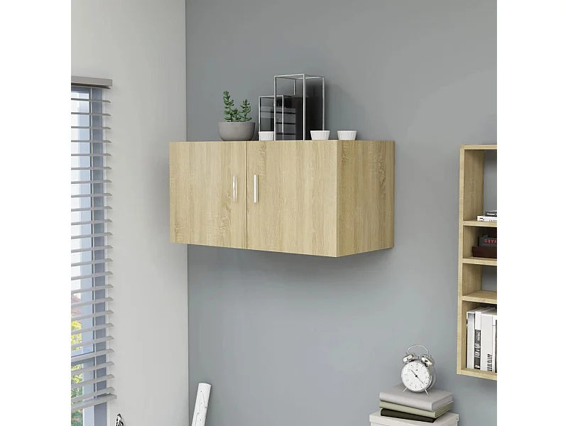 Mobiletto da parete in rovere Sonoma 80x39x40 cm in legno ingegnerizzato