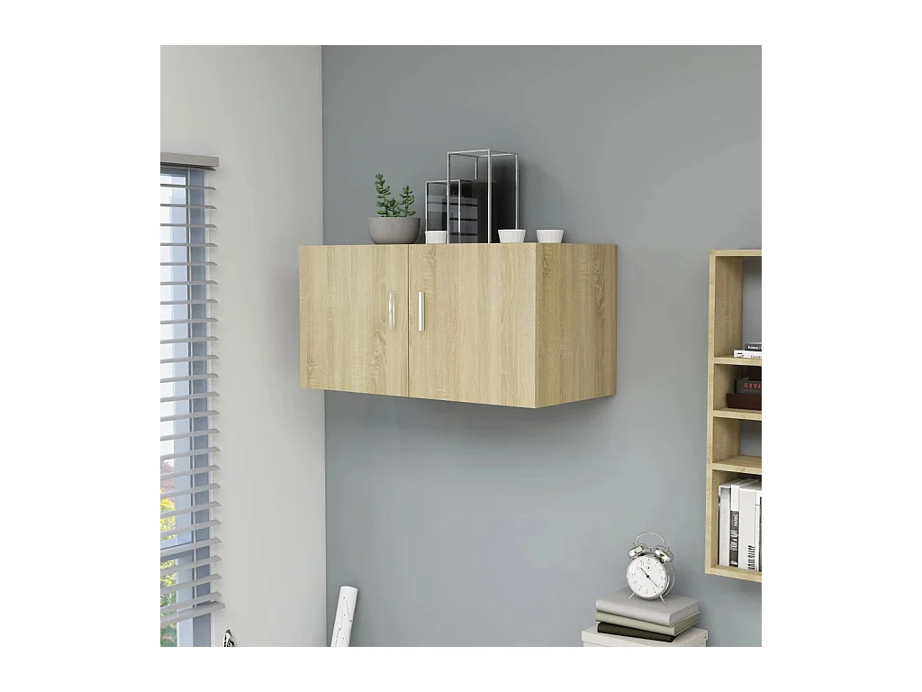 Mobiletto da parete in rovere Sonoma 80x39x40 cm in legno ingegnerizzato