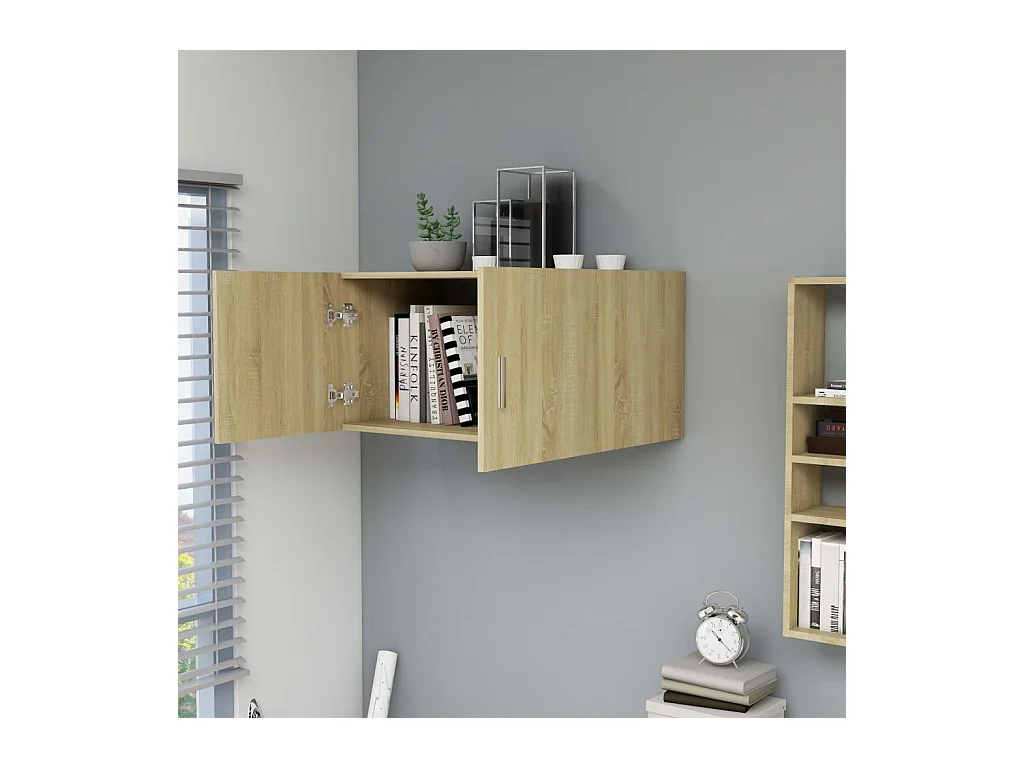 Mobiletto da parete in rovere Sonoma 80x39x40 cm in legno ingegnerizzato