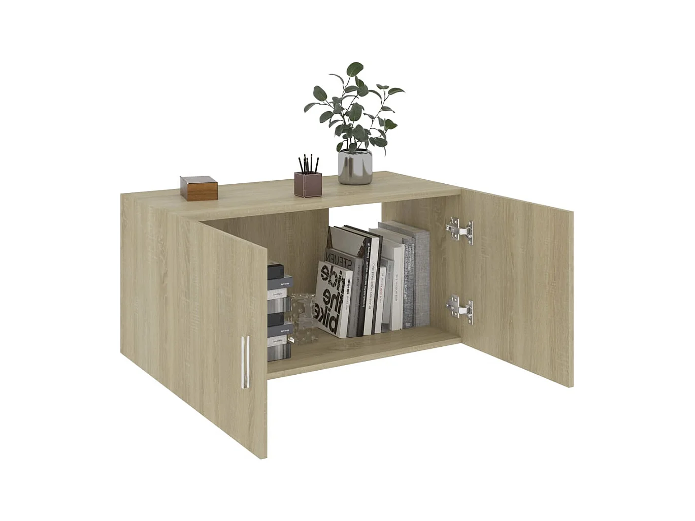 Mobiletto da parete in rovere Sonoma 80x39x40 cm in legno ingegnerizzato