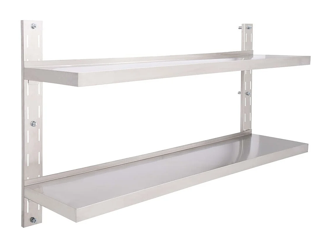 Étagère murale à 2 niveaux Acier inoxydable 150x30 cm